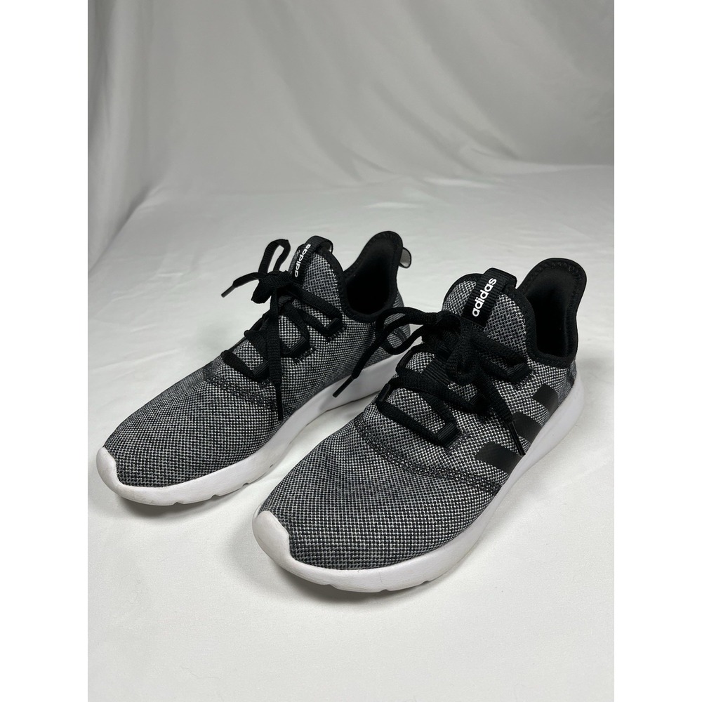Adidas Cloudfoam Gray Black Running Shoes Women's Size 7 Athletic Sneakers